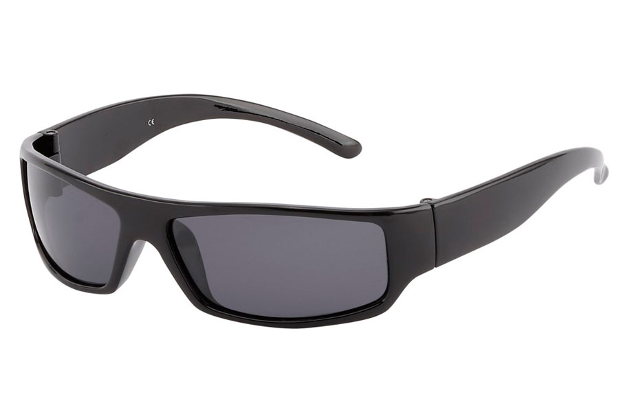 Maskulin solbrille i enkelt sort design - Design nr. 3832