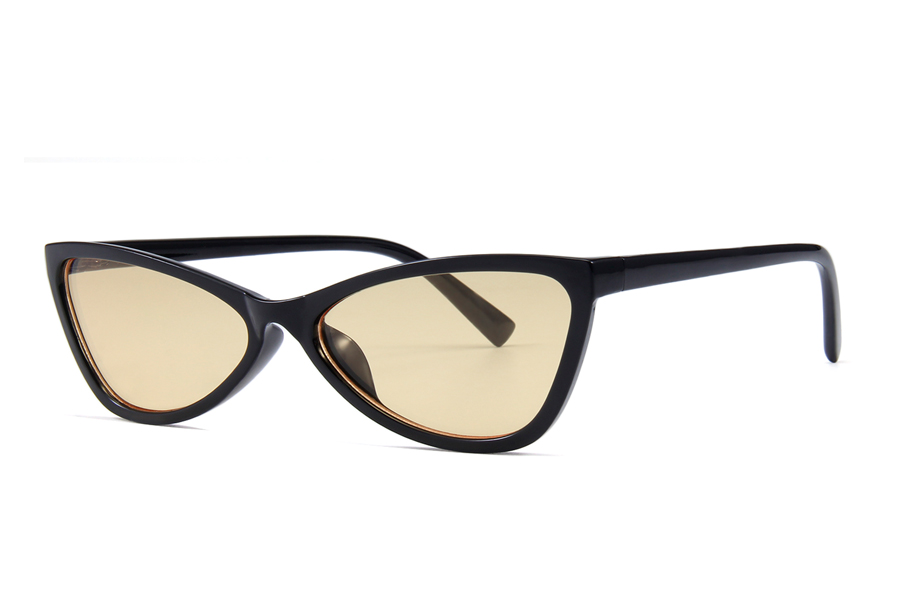 Smal cateye solkbrille i bløde maske / sløjfe former. - Design nr. s3913