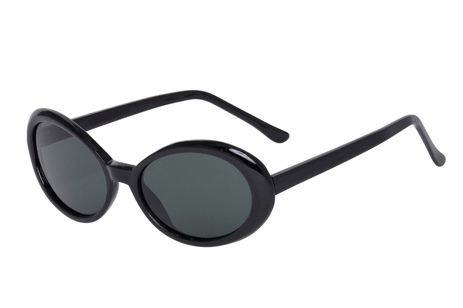 Sort oval feminin solbrille - Design nr. s3989