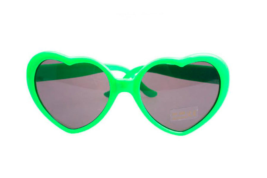Lysegrøn hjerte solbrille - Design nr. s4066
