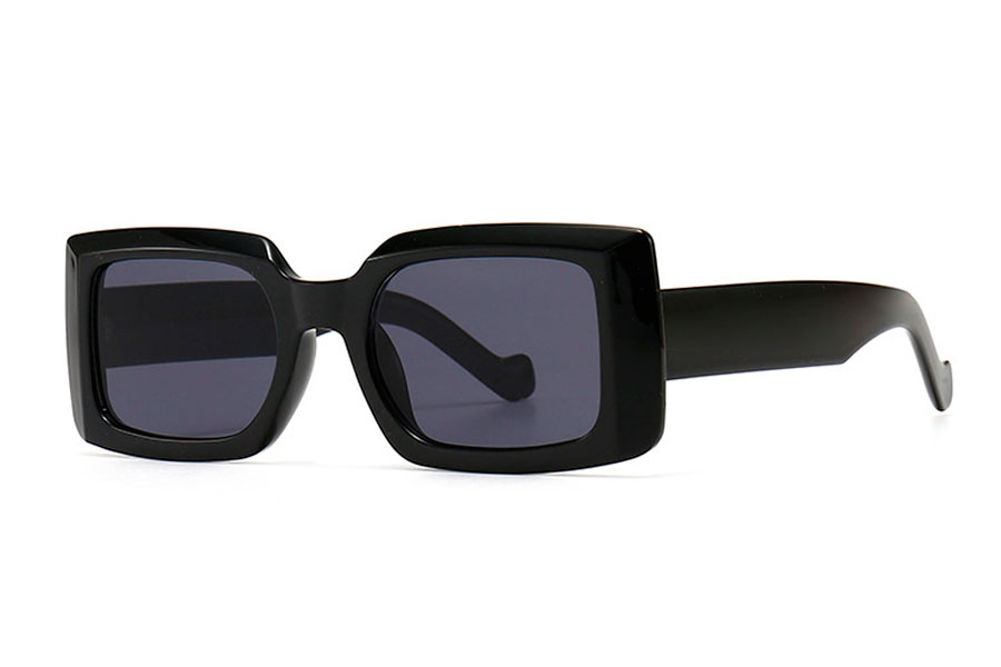 Sort oversize bred firkantet solbrille - Design nr. 4293