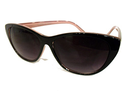 Katte-øjne solbriller i sort og lyserød - Design nr. 862