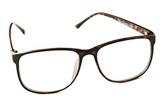 Skildpaddebrun brille uden styrke i enkelt design - Design nr. 889